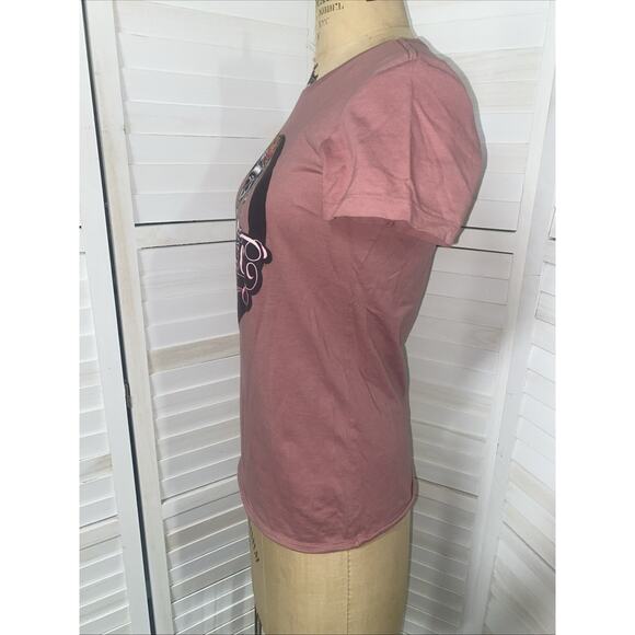 Suavecito Pomade Pink Mauve Fitted Cotton T Shirt Ladies Sz Large - Picture 7 of 8